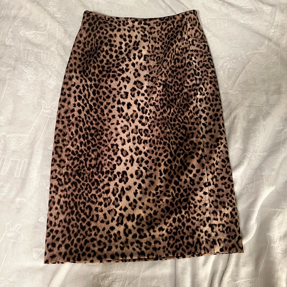 Nicole Miller Women's Cheetah Pencil Skirt size S